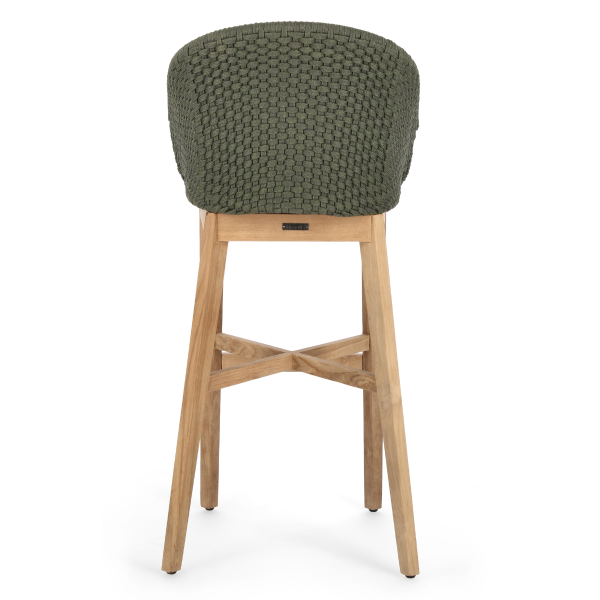 BT ZALUMA Green elegant Polyrattan outdoor bar stool